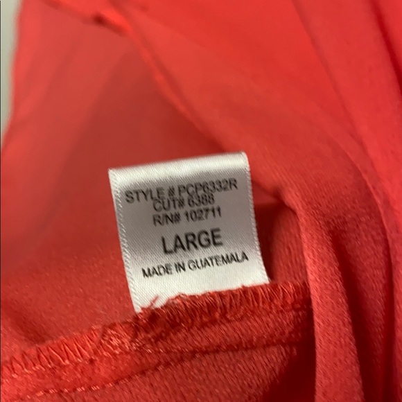 Gibson coral pink blouse large button sleeve - Picture 4 of 5